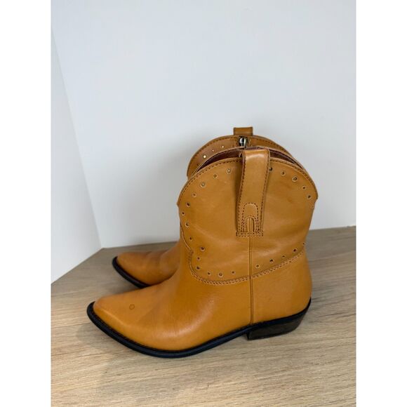 Lucky Brand Hadrya Brown Leather Ankle Mid Calf Boots Women’s Size 8M - Picture 5 of 7